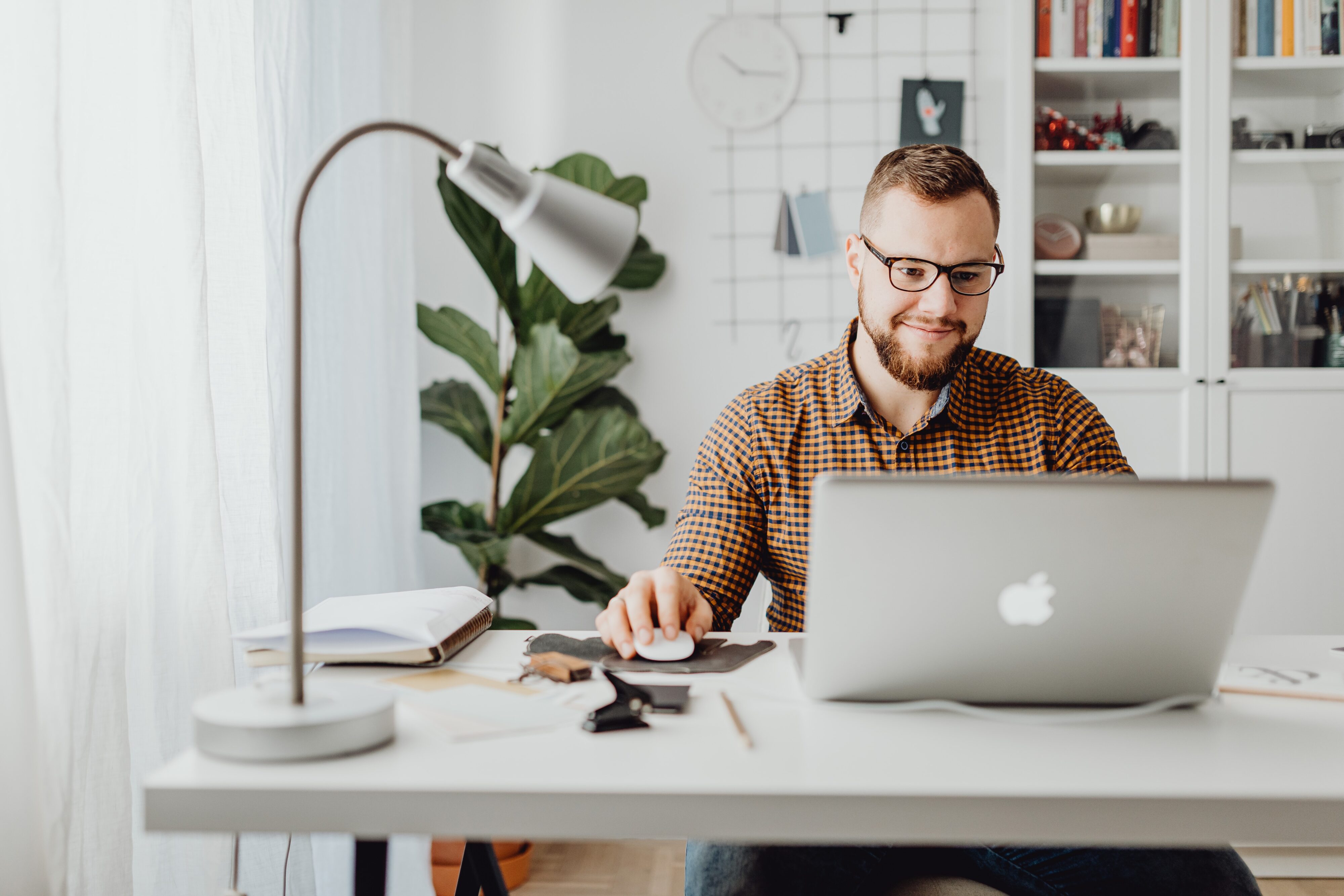 Man using laptop